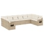 Juego de sofás jardín con cojines beige 10 pzas ratán sintético by , Garden sets - Ref: Foro24-3220667, Price: 644,87 €, Disc...