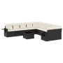Set de sofás de jardín 11 pzas y cojines ratán sintético negro by , Garden sets - Ref: Foro24-3220715, Price: 604,87 €, Disco...