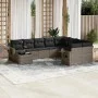 Gartensofa-Set, 10-teilig, mit grauen Polstern aus synthetischem Rattan von , Gartensets - Ref: Foro24-3220659, Preis: 591,47...