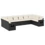 Gartensofa-Set, 10-teilig, mit schwarzen Kissen und synthetischem Rattan. von , Gartensets - Ref: Foro24-3220665, Preis: 562,...