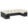 Set de sofás de jardín 10 pzas cojines ratán sintético negro by , Garden sets - Ref: Foro24-3220665, Price: 602,87 €, Discoun...