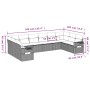 Gartensofa-Set, 10-teilig, mit schwarzen Kissen und synthetischem Rattan. von , Gartensets - Ref: Foro24-3220665, Preis: 562,...