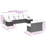 Gartensofa-Set, 9-teilig, mit Kissen, aus synthetischem Rattan in Beige. von , Gartensets - Ref: Foro24-3228054, Preis: 472,3...