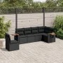 Set de sofás de jardín 6 piezas y cojines ratán sintético negro by , Garden sets - Ref: Foro24-3226853, Price: 428,98 €, Disc...