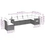 Set de sofás de jardín 6 piezas y cojines ratán sintético negro by , Garden sets - Ref: Foro24-3226853, Price: 428,98 €, Disc...