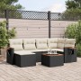 Set de comedor de jardín 7 pzas y cojines ratán sintético negro by , Garden sets - Ref: Foro24-3227022, Price: 405,70 €, Disc...