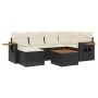 Garten-Essgruppe 7-teilig mit schwarzen Polstern aus synthetischem Rattan von , Gartensets - Ref: Foro24-3227022, Preis: 414,...