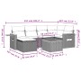 Garten-Essgruppe 7-teilig mit schwarzen Polstern aus synthetischem Rattan von , Gartensets - Ref: Foro24-3227022, Preis: 405,...