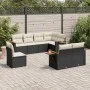 Set de sofás de jardín 8 piezas y cojines ratán sintético negro de , Conjuntos de jardín - Ref: Foro24-3227001, Precio: 543,5...