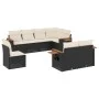 Set de sofás de jardín 8 piezas y cojines ratán sintético negro de , Conjuntos de jardín - Ref: Foro24-3227001, Precio: 543,5...