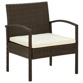 Gartenstuhl mit braunem synthetischem Rattankissen von vidaXL, Gartenstühle - Ref: Foro24-45794, Preis: 84,40 €, Rabatt: %