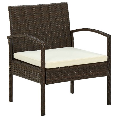 Gartenstuhl mit braunem synthetischem Rattankissen von vidaXL, Gartenstühle - Ref: Foro24-45794, Preis: 88,75 €, Rabatt: %