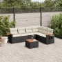 Garten-Essgruppe 7-teilig mit schwarzen Polstern aus synthetischem Rattan von , Gartensets - Ref: Foro24-3226847, Preis: 405,...