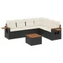 Set de comedor de jardín 7 pzas y cojines ratán sintético negro de , Conjuntos de jardín - Ref: Foro24-3226847, Precio: 420,7...