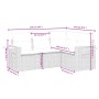 Gartensofagarnitur 4-teilig mit grauen Polstern aus synthetischem Rattan von , Gartensets - Ref: Foro24-3226774, Preis: 280,3...
