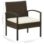 Garden chair with brown synthetic rattan cushion by vidaXL, Garden chairs - Ref: Foro24-45794, Price: 84,66 €, Discount: %