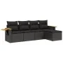 Set de muebles de jardín 5 pzas y cojines ratán sintético negro de , Conjuntos de jardín - Ref: Foro24-3226755, Precio: 323,8...