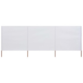 3-panel beach windbreaker in sand white fabric 400x80 cm by vidaXL, Umbrellas - Ref: Foro24-47140, Price: 33,43 €, Discount: %