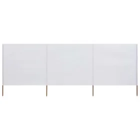 3-teilige Strandwindjacke aus sandweißem Stoff, 400 x 80 cm von vidaXL, Sonnenschirme - Ref: Foro24-47140, Preis: 31,56 €, Ra...