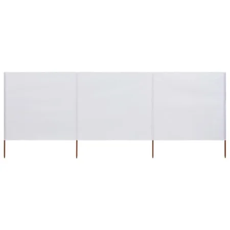 3-panel beach windbreaker in sand white fabric 400x80 cm by vidaXL, Umbrellas - Ref: Foro24-47140, Price: 32,80 €, Discount: %