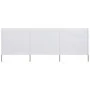 3-panel beach windbreaker in sand white fabric 400x80 cm by vidaXL, Umbrellas - Ref: Foro24-47140, Price: 32,80 €, Discount: %