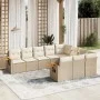 Gartensofa-Set mit 10-teiligen beigen Kissen aus synthetischem Rattan. von , Gartensets - Ref: Foro24-3227178, Preis: 714,42 ...