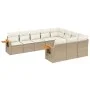 Juego de sofás jardín con cojines beige 10 pzas ratán sintético by , Garden sets - Ref: Foro24-3227178, Price: 701,96 €, Disc...