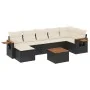 8-teiliges Gartensofa-Set und Kissen aus schwarzem Kunststoff-Rattan. von , Gartensets - Ref: Foro24-3227036, Preis: 462,76 €...