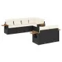 Garten-Essgruppe 7-teilig mit schwarzen Polstern aus synthetischem Rattan von , Gartensets - Ref: Foro24-3226980, Preis: 492,...
