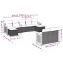Gartensofa-Set, 9-teilig, mit Kissen, aus synthetischem Rattan in Beige. von , Gartensets - Ref: Foro24-3228082, Preis: 569,6...