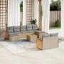 Juego de sofás jardín con cojines beige 10 pzas ratán sintético de , Conjuntos de jardín - Ref: Foro24-3228089, Precio: 612,7...