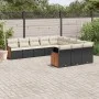 Set de sofás de jardín 11 pzas y cojines ratán sintético negro by , Garden sets - Ref: Foro24-3228107, Price: 645,05 €, Disco...
