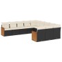 Gartensofagarnitur 11-teilig mit schwarzen Kissen aus synthetischem Rattan von , Gartensets - Ref: Foro24-3228107, Preis: 601...