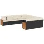 Set de sofás de jardín 11 pzas y cojines ratán sintético negro by , Garden sets - Ref: Foro24-3228107, Price: 645,05 €, Disco...