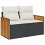 Set de sofás de jardín 11 pzas y cojines ratán sintético negro by , Garden sets - Ref: Foro24-3228107, Price: 645,05 €, Disco...