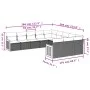 Set de sofás de jardín 11 pzas y cojines ratán sintético negro by , Garden sets - Ref: Foro24-3228107, Price: 645,05 €, Disco...