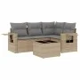 Juego de sofás jardín con cojines 5 pzas ratán sintético beige by , Garden sets - Ref: Foro24-3252456, Price: 364,02 €, Disco...