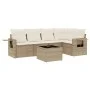 Gartensofa-Set mit 6-teiligen Kissen aus synthetischem Rattan in Beige. von , Gartensets - Ref: Foro24-3252475, Preis: 455,17...