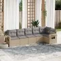 Juego de sofás jardín con cojines 6 pzas ratán sintético beige by , Garden sets - Ref: Foro24-3252526, Price: 418,49 €, Disco...