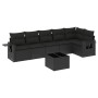 Garten-Essgruppe 7-teilig mit schwarzen Polstern aus synthetischem Rattan von , Gartensets - Ref: Foro24-3252532, Preis: 479,...