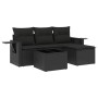 Juego de sofás jardín 4 pzas con cojines ratán sintético negro by , Garden sets - Ref: Foro24-3252402, Price: 291,89 €, Disco...