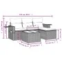 Gartensitzgruppe 4-teilig mit schwarzen Polstern aus synthetischem Rattan von , Gartensets - Ref: Foro24-3252402, Preis: 304,...