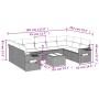 Gartensofa-Set, 10-teilig, mit grauen Polstern aus synthetischem Rattan von , Gartensets - Ref: Foro24-3252947, Preis: 625,78...