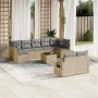 Juego de sofás jardín con cojines beige 10 pzas ratán sintético de , Conjuntos de jardín - Ref: Foro24-3252966, Precio: 664,4...