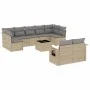 Juego de sofás jardín con cojines beige 10 pzas ratán sintético de , Conjuntos de jardín - Ref: Foro24-3252966, Precio: 664,4...