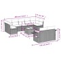 Gartensofa-Set mit 10-teiligen beigen Kissen aus synthetischem Rattan. von , Gartensets - Ref: Foro24-3252966, Preis: 675,88 ...