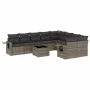 Set de sofás de jardín 10 pzas con cojines ratán sintético gris by , Garden sets - Ref: Foro24-3252987, Price: 616,37 €, Disc...