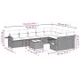 Gartensofa-Set, 10-teilig, mit grauen Polstern aus synthetischem Rattan von , Gartensets - Ref: Foro24-3252987, Preis: 616,37...