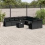Gartensofagarnitur 11-teilig mit schwarzen Kissen aus synthetischem Rattan von , Gartensets - Ref: Foro24-3253052, Preis: 694...