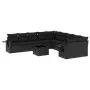 Set de sofás de jardín 11 pzas y cojines ratán sintético negro by , Garden sets - Ref: Foro24-3253052, Price: 694,38 €, Disco...